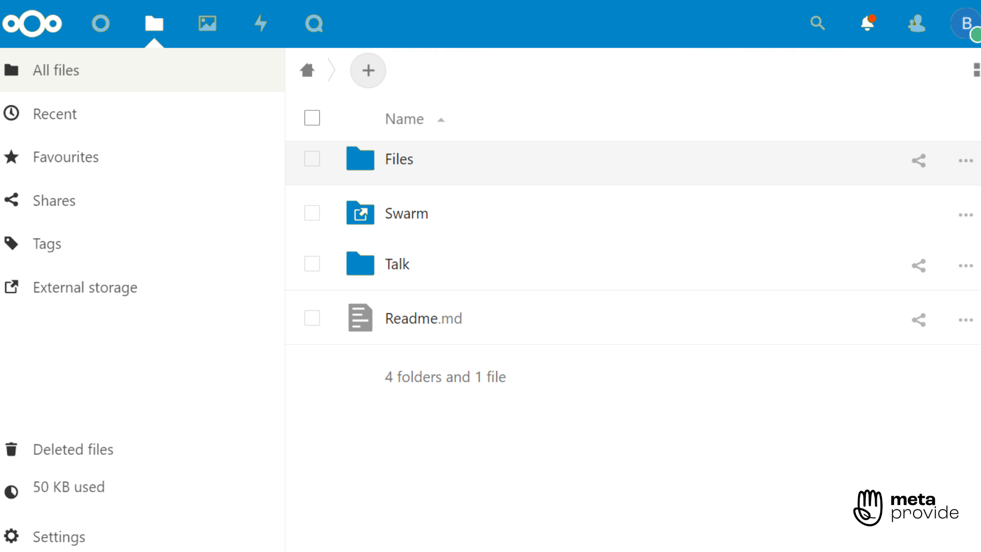 Nextcloud file view with swarm plugin